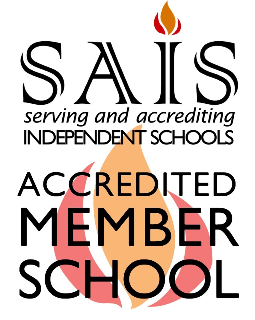 ACCREDITED SAIS logo for schools - white